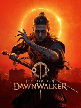 The Blood of Dawnwalker official cover art of Coen under an eclipse