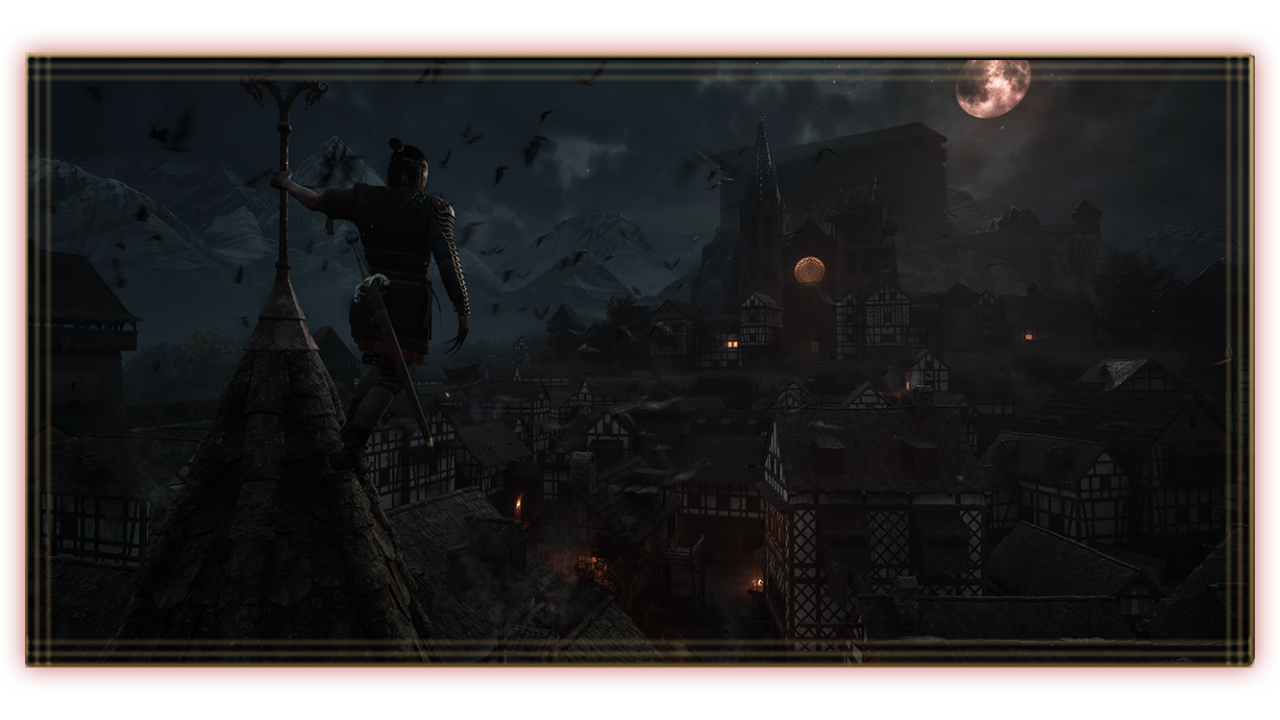 Story-facing scene from The Blood of Dawnwalker, the register companions actually live in